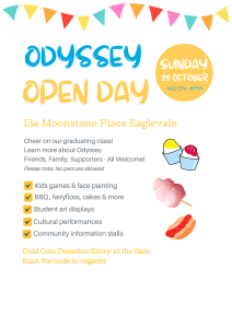 Odyssey Open Day Flyer